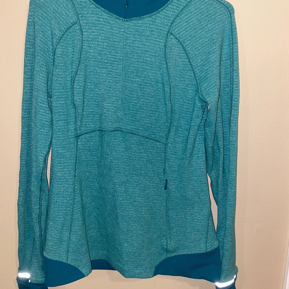 LuLuLemon Teal Size 8 Running Jacket Full Zip